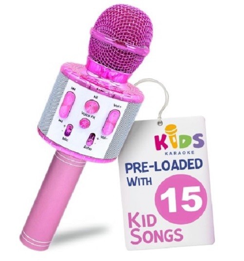 Move2Play Kids Wireless Mic & Speaker Karaoke- Pink- New In Box