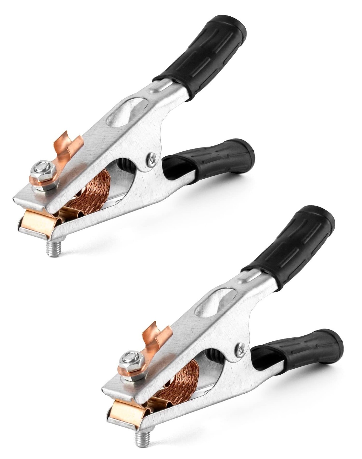 2 Pack Welding Ground Clamp 500A Copper Electroplated Earth Clip US Type Durable