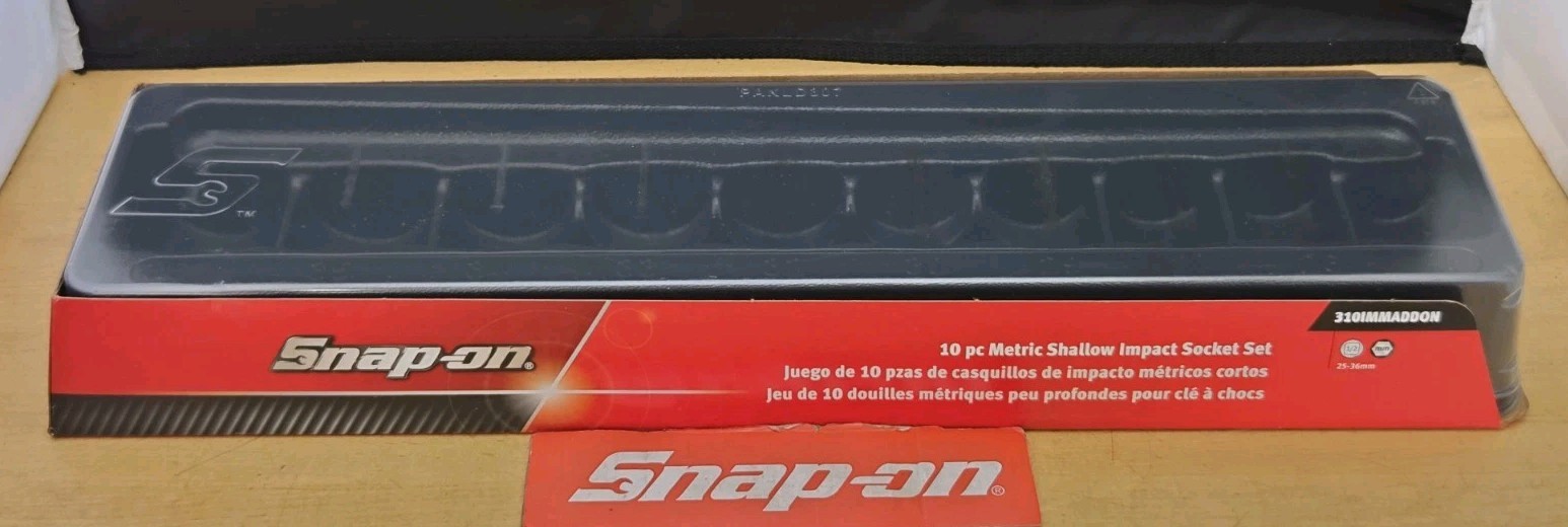 New Snap On PAKTY557-Tray W/ Lid  310SIMMADDON-1/2" Dr 10 Pc Metric Imp Skt Set