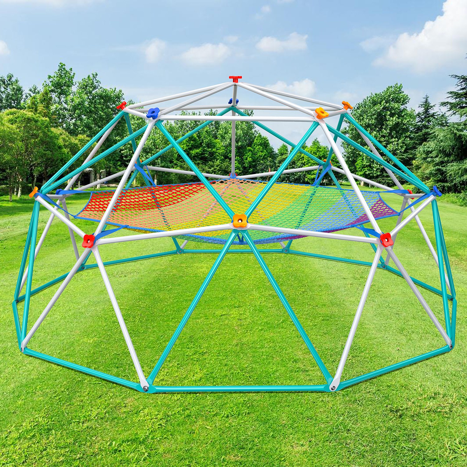 10FT Dome Climber Canopy Jungle Gym Climbing Dome Tent for Kids Outdoor Playset