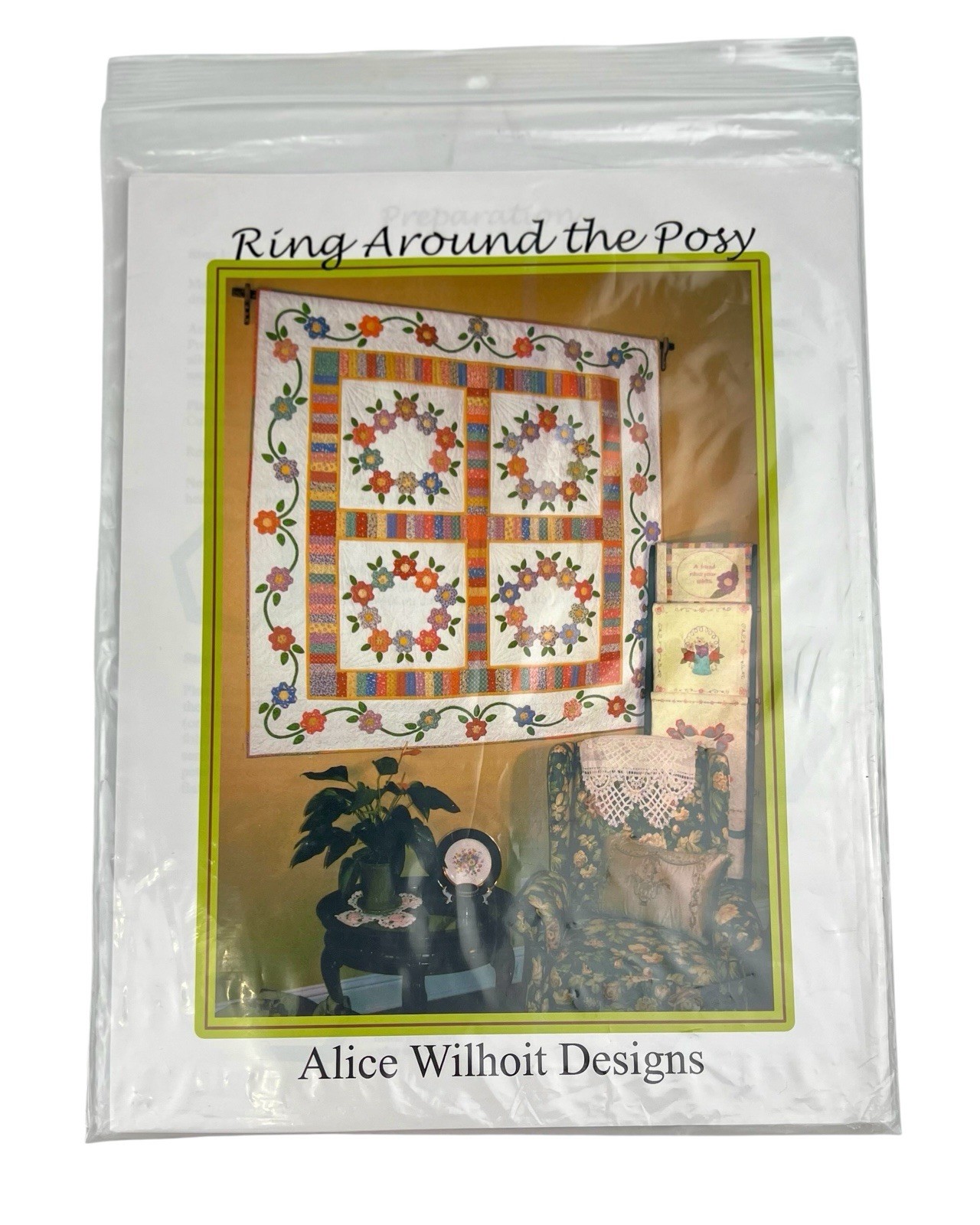 Ring Around The Posy Alice Wilhoit Designs Quilt Pattern Reusable Hexagons