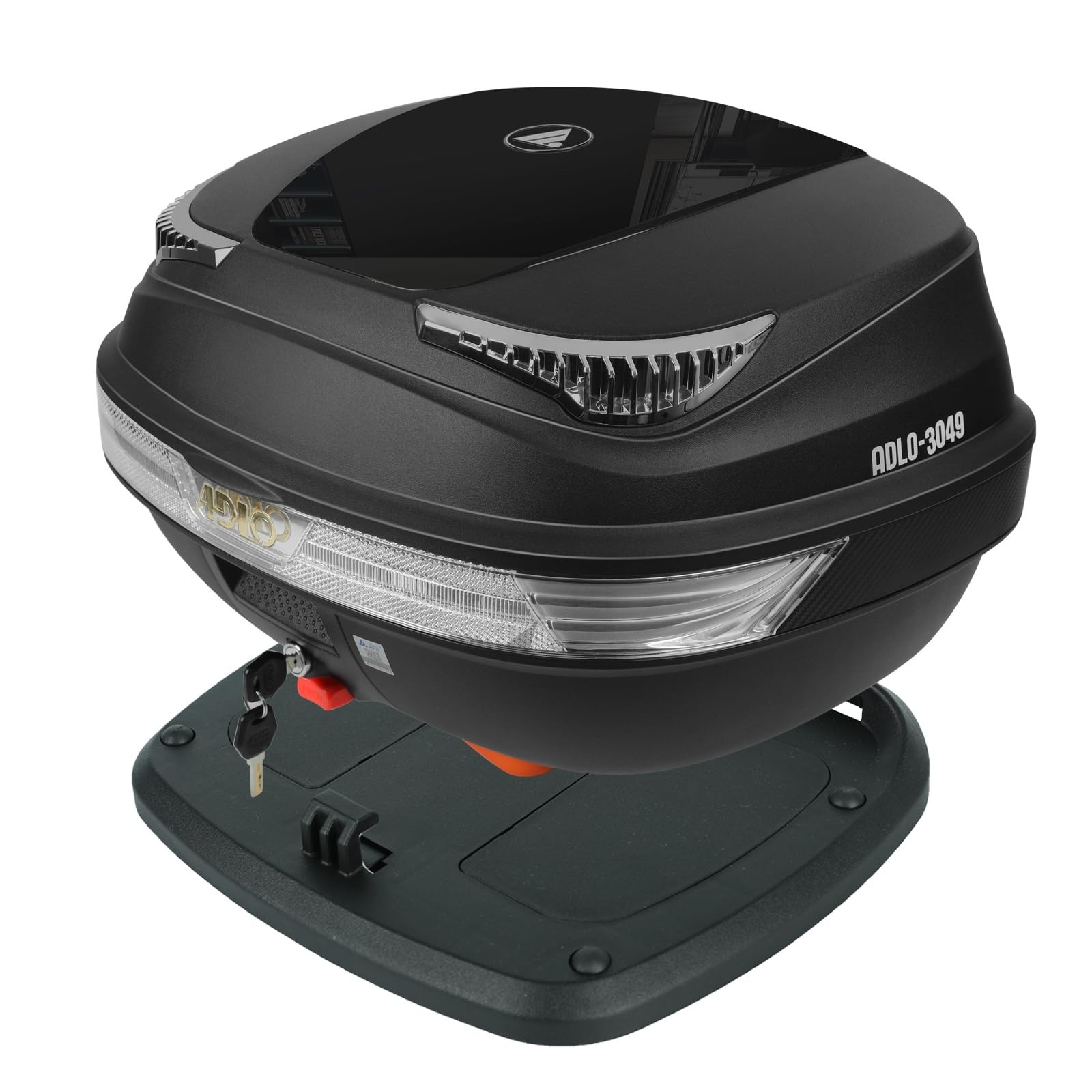 Mingting Universal Motorcycle Rear Top Box Tail Trunk Luggage Case,49 Litre H...