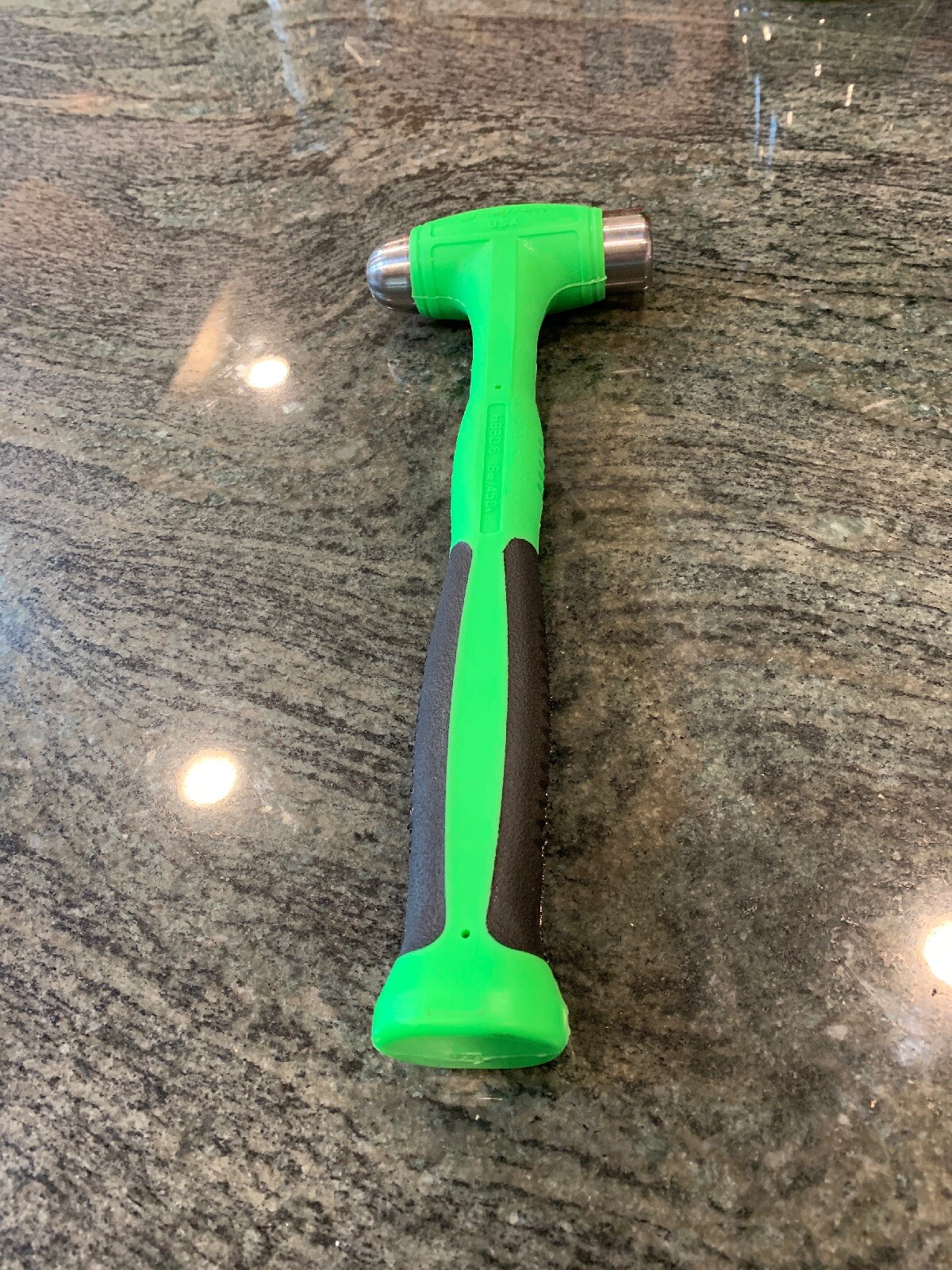 Snap-on hbbd16g 16 oz ball peen soft grip dead blow hammer green new