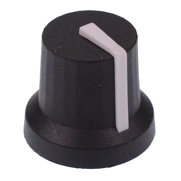 White Soft Touch 6mm Splined Knob K87MBR