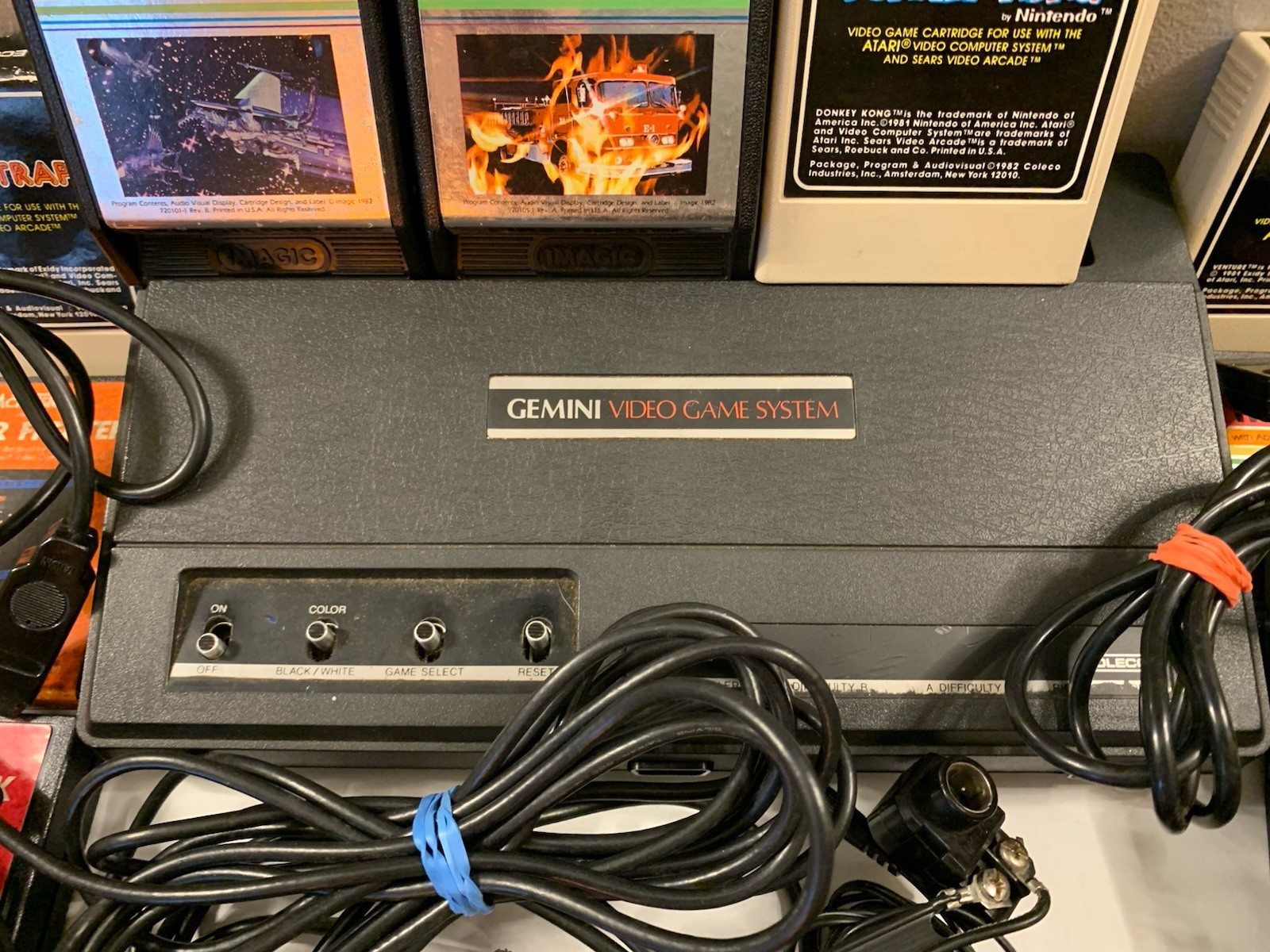 Coleco Gemini System | Console & Cords | 2 Controllers | 9 Games | Tested (Read)