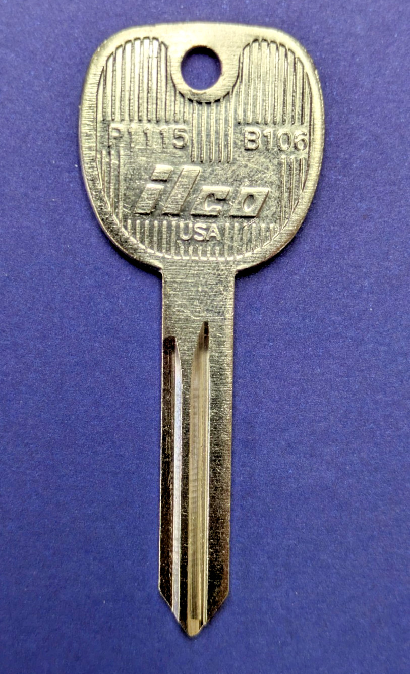 B106 P1115 Uncut SINGLE KEY blank Ilco Made in USA