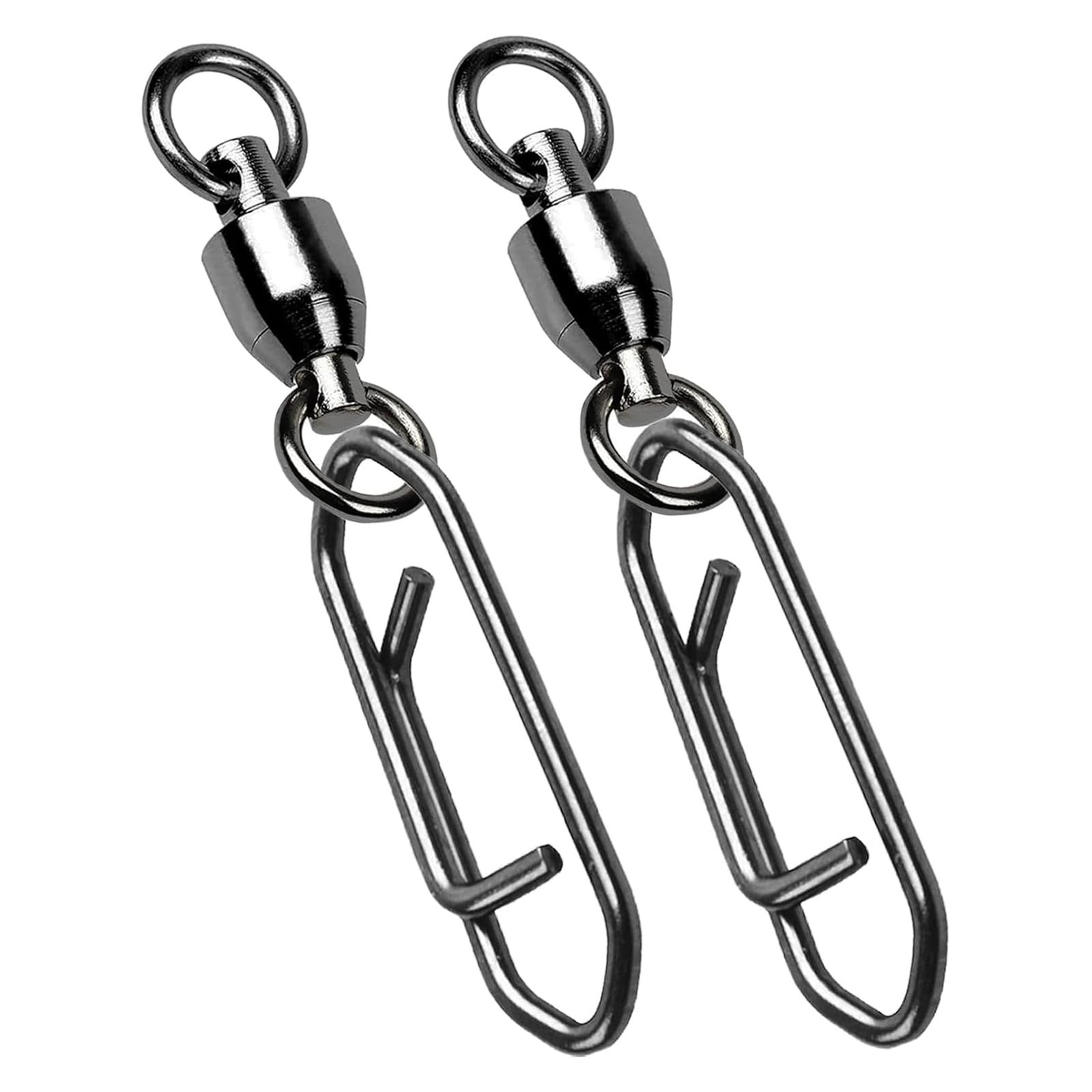 High Strength Snap Swivels Stainless Bearing Rolling Fishing Swivel Freshwate...