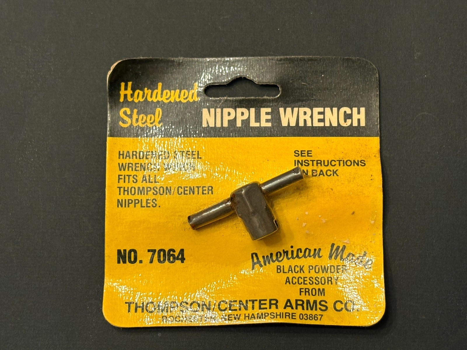 Thompson Center T/C Nipple Wrench #7064 Fits all T/C Nipples NOS Vintage