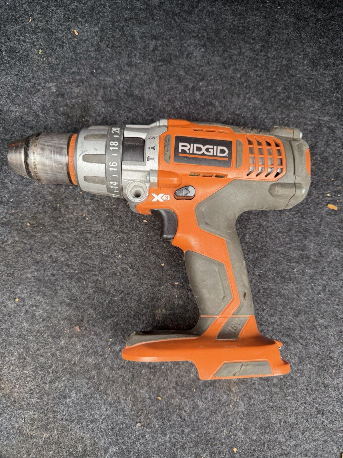 RIDGID R861150 X3 18V 1/2” Cordless Hammer Drill/Driver Tool Only–Tested Working