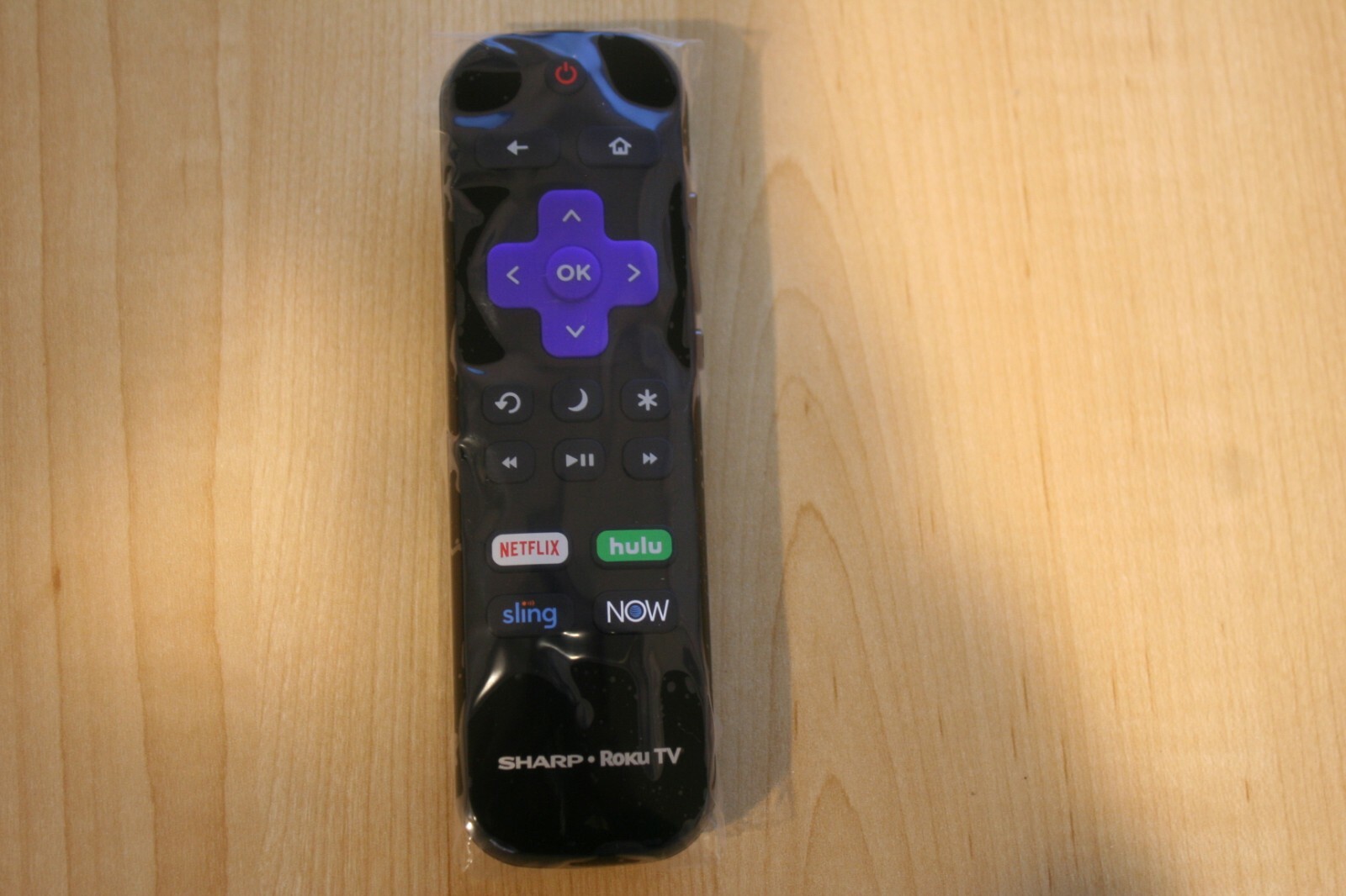 Genuine Sharp LC-RCRUS-20 Shine Face Roku TV Remote Control