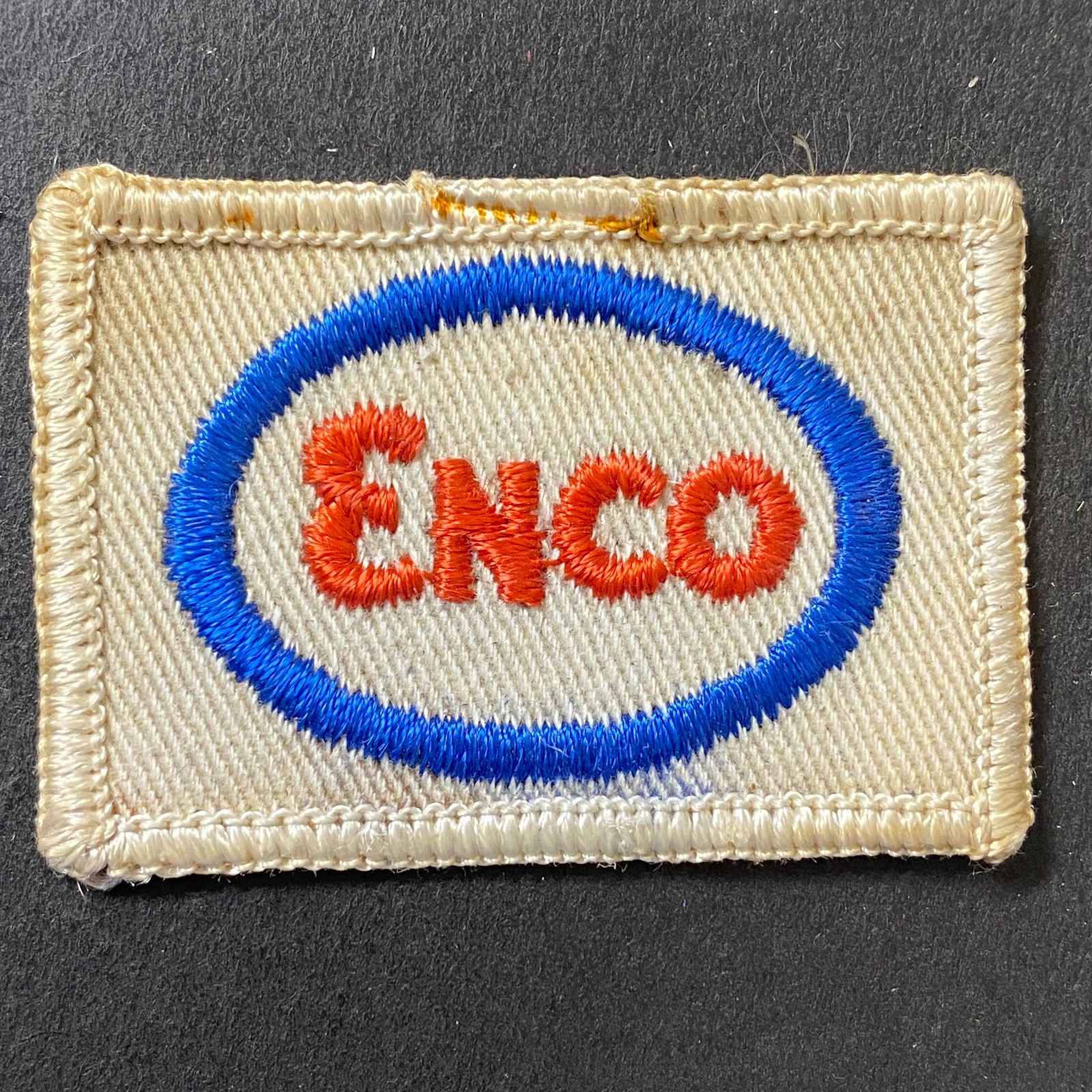 Enco (Gasoline) Embroidered Patch Vintage Small 1 3/8" x 2" (#2)
