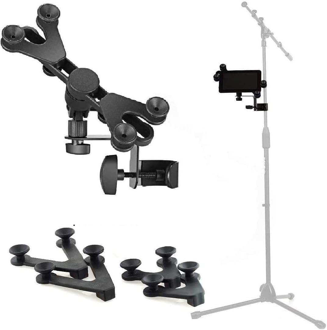 Hola! Music HM-MTH Microphone Music Stand Tablet Smartphone Holder Mount - Fi...