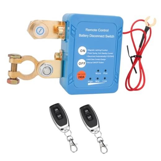 Kill Switch 12V/24V 240A, Remote Battery Disconnect Switch, Car Battery Kill