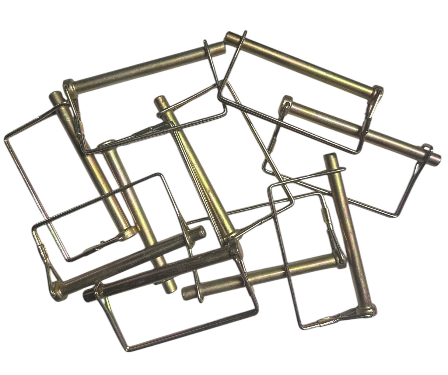 50pc 5/16" Gold Trailer Lock Pin, Square Heavy Duty Goliath Industrial ~LCPTC516