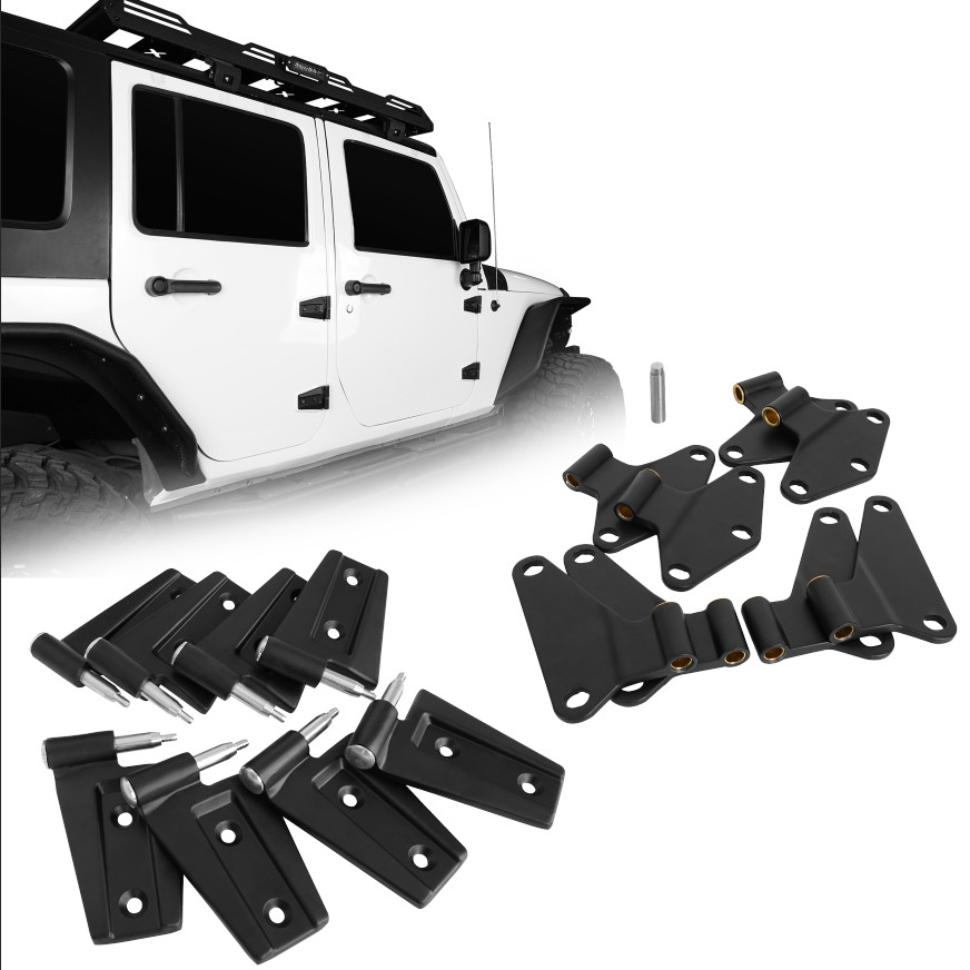 For Jeep Wrangler JK 2007-2018 4 Doors Replaced Steel Door Hinge Whole Set 16PCS