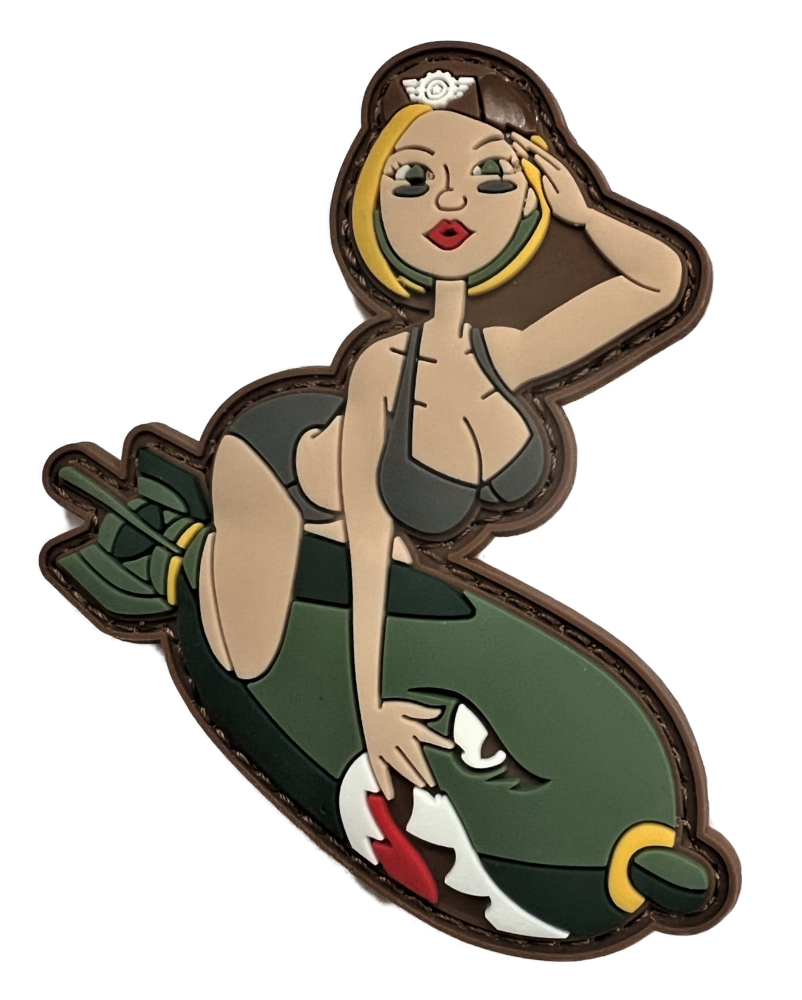 Bomb Babe PVC Patch (SEAL Recon SOI Topgun F35 Infantry Special Forces) In92