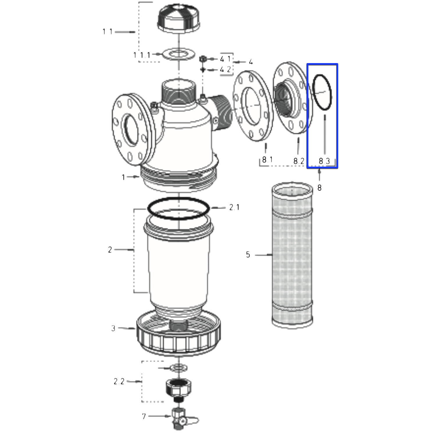 Amiad Flange O-ring for the 3" Plastic Filters