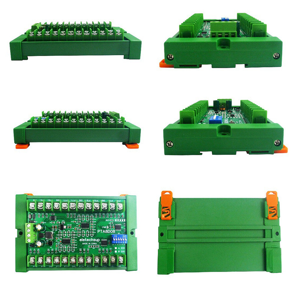 8 Ch DC 8-30V PT100 RTD RS485 Temperature Sensor Module Modbus -40-220℃/-40-500℃