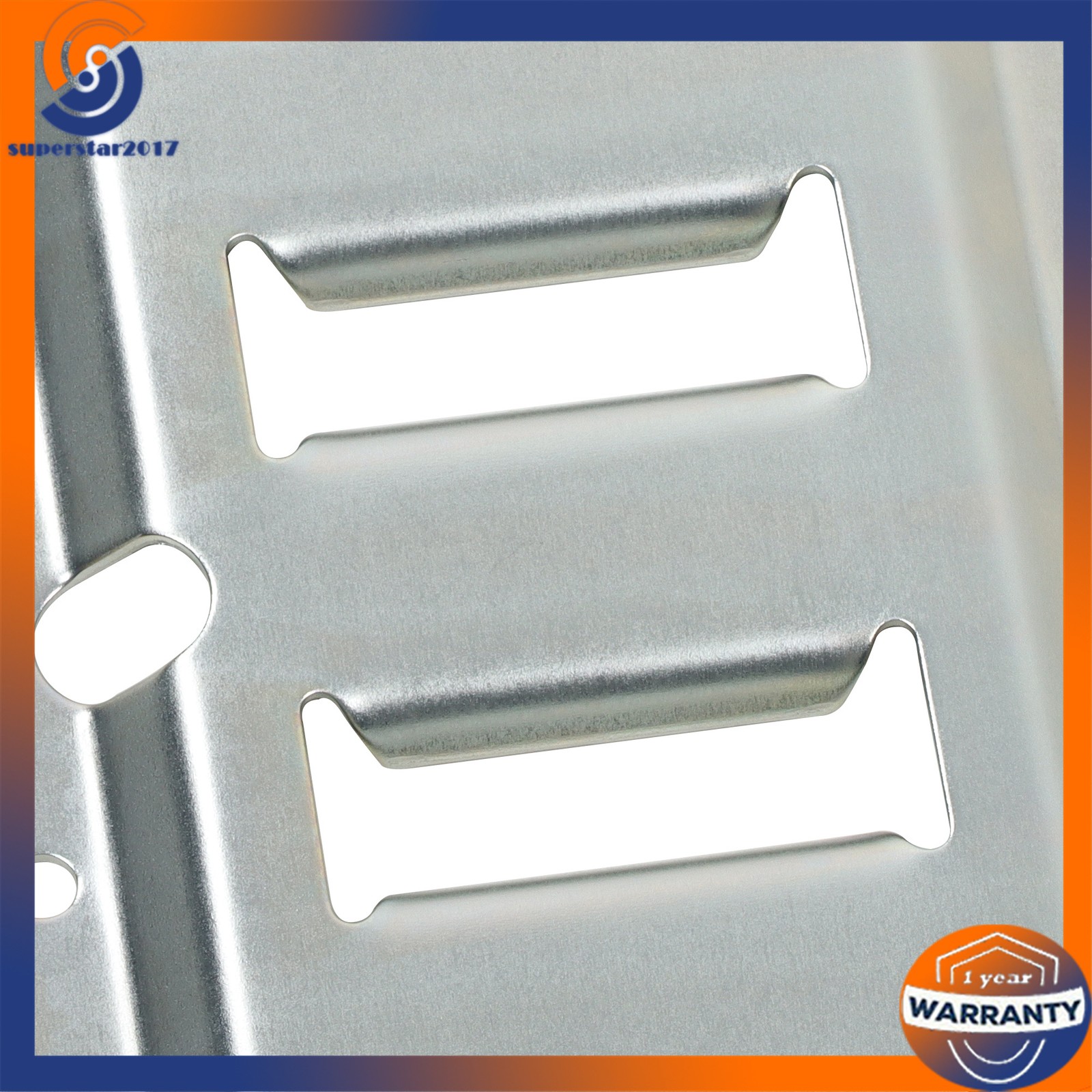 12PCS E-Track Tie-Down Rail Kit 6x 5ft Silver Galvanized Rails 6 O-Ring Anchors