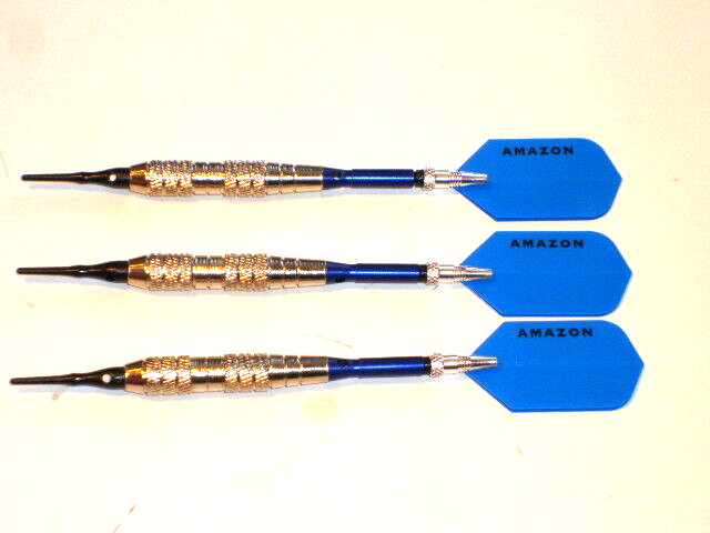 Soft Tip Darts 18 Gram Plated  with Aluminum Spinning Shafts New #1547