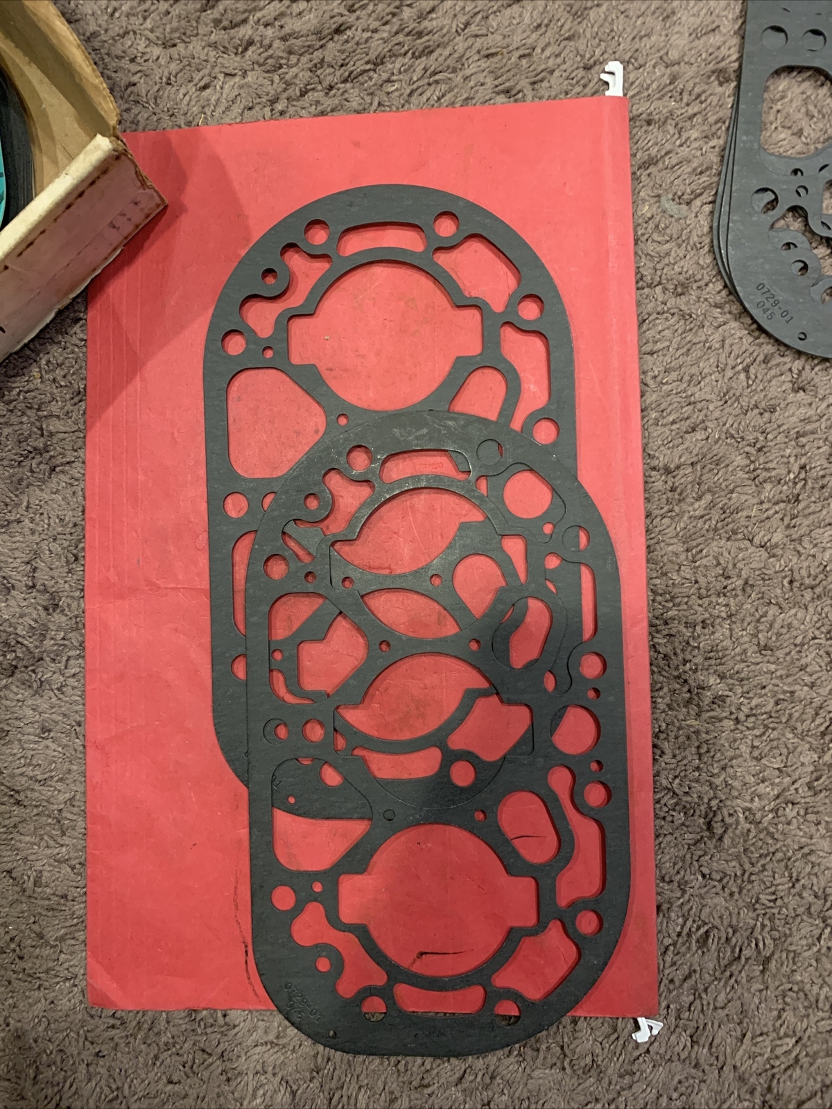 LOT OF 2 Copeland 020-0729-01 Valve Plate Gasket 3D 2 7/16" Bore? Laser Reed NOS