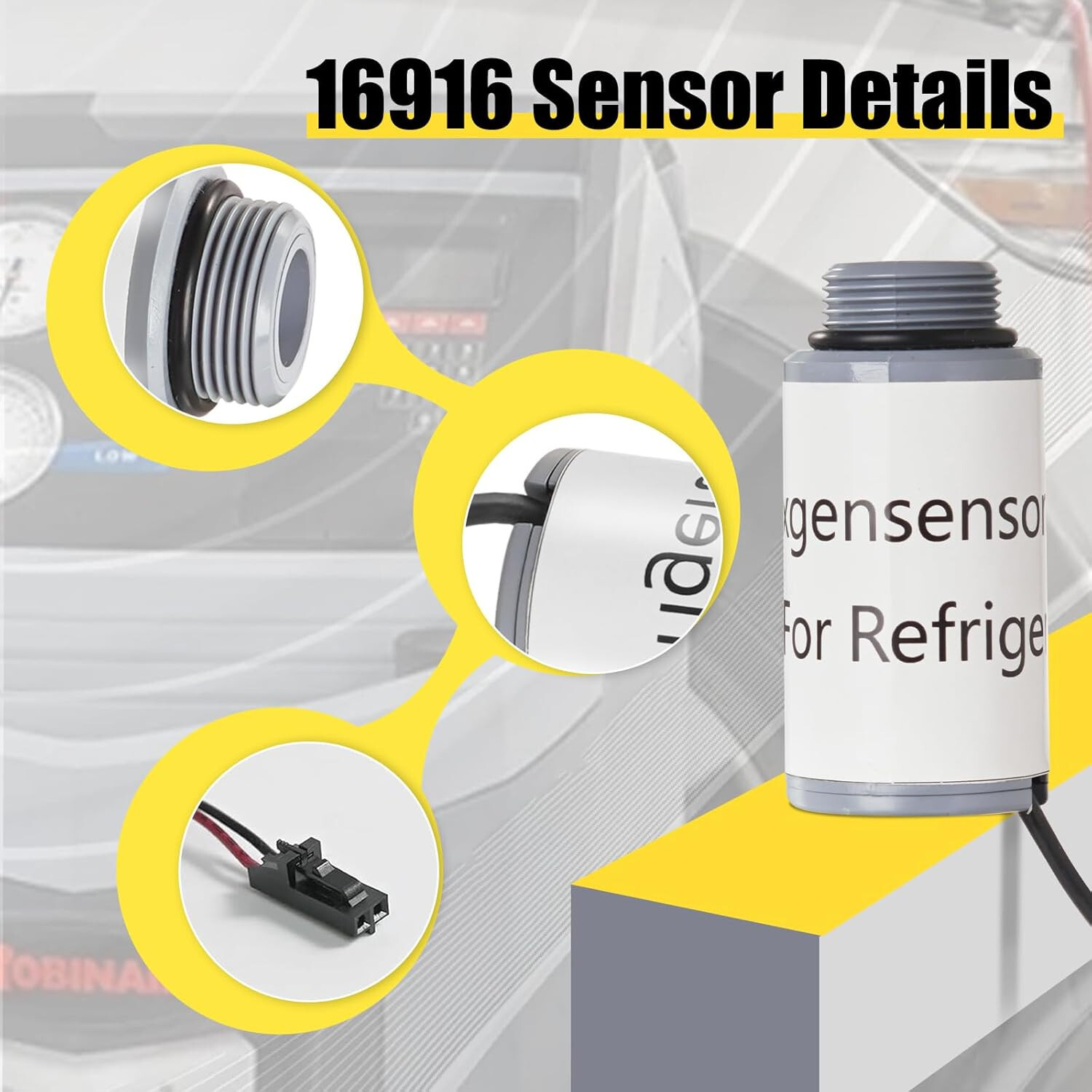 New 16916 Oxygen Sensor for Robinair R-1234yf Machine Replacement Oxygen Sensor