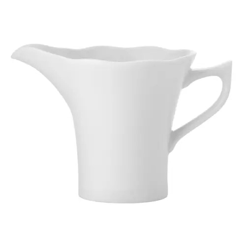 Oneida L6700000807 Lancaster Garden™ Warm White 6 oz. Porcelain Creamer - 3 Doz