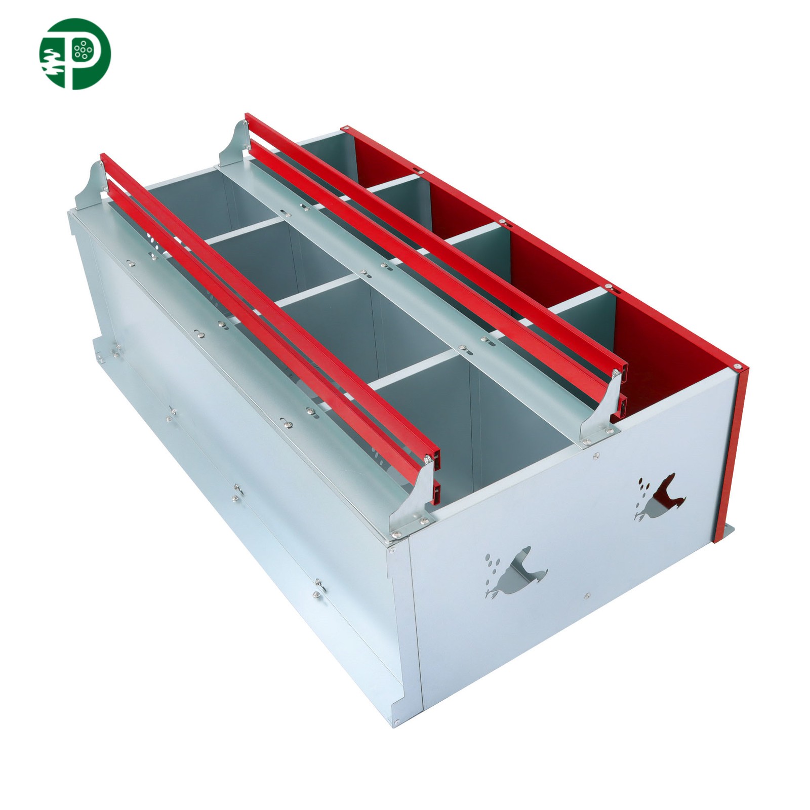 Metal Poultry Nest Box Wall Mount Easy Eggs Collection Large Vent 8-Compartment