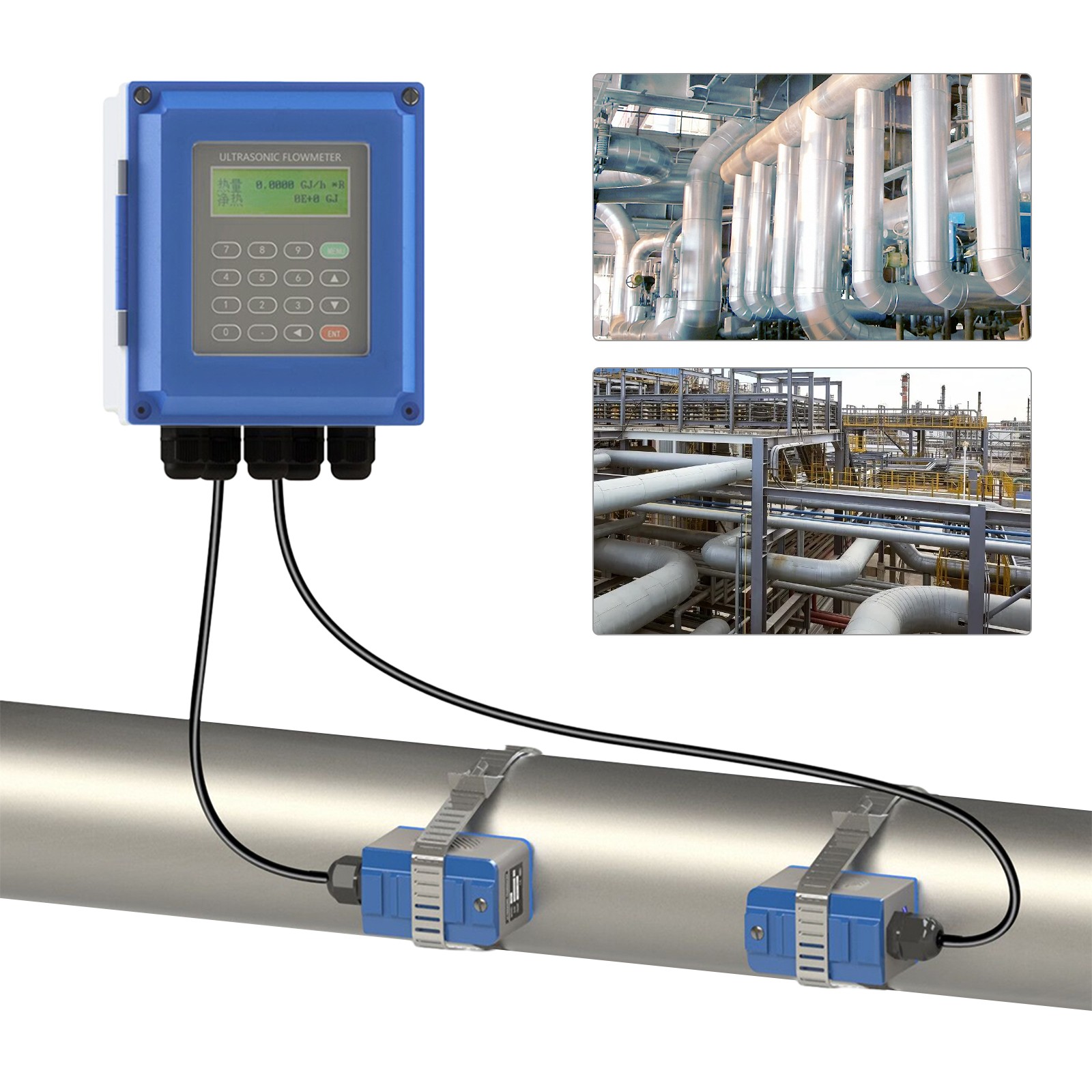 TUF-2000B+TM-1 TS-2 Ultrasonic Flow Meter Flowmeter Module Flowmeters DN20-700mm