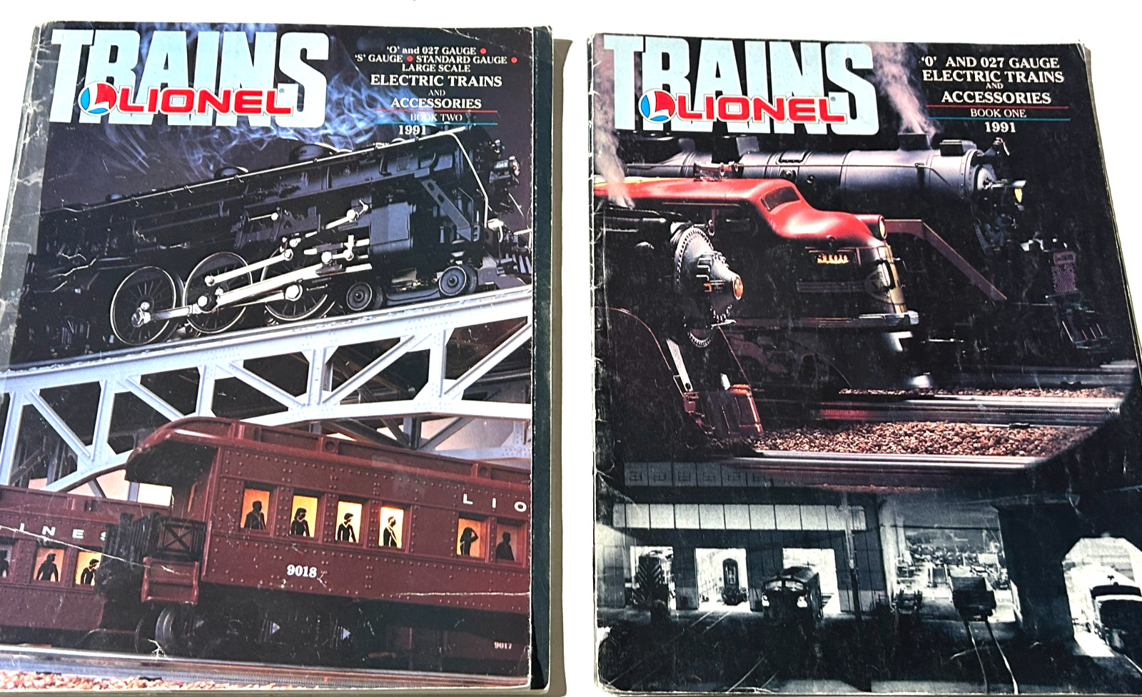 Lionel Model Train 1991 Catalog Lot (2)  Book One & Book Two