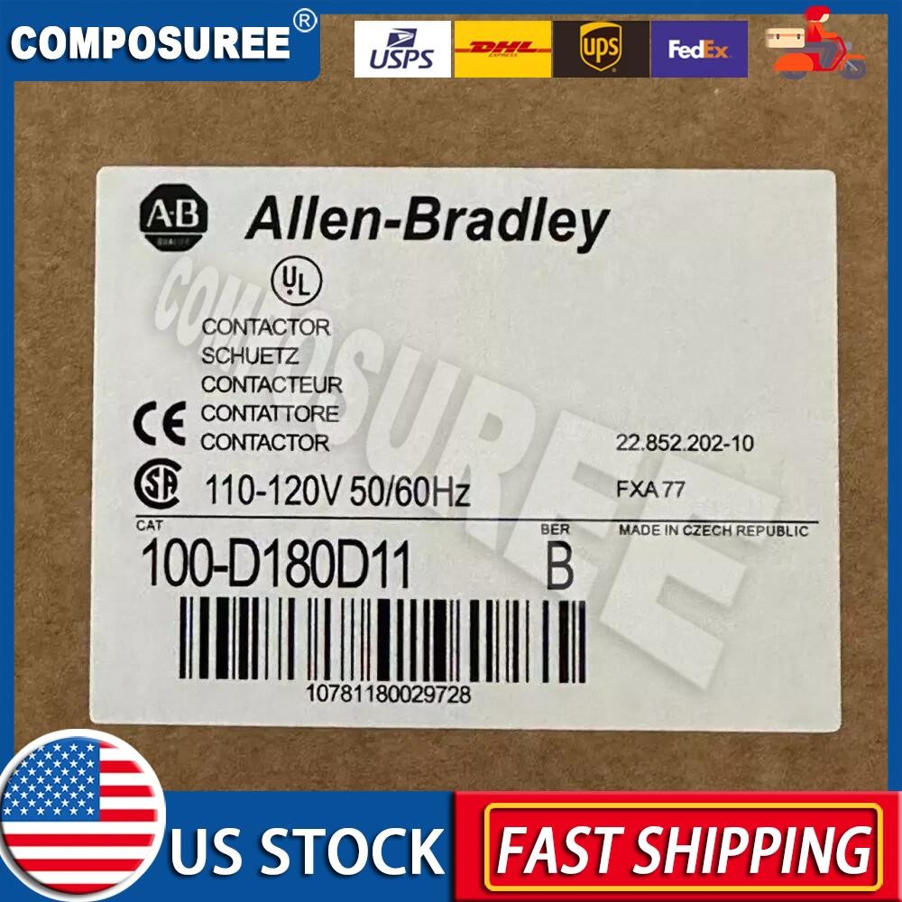 Allen-Bradley 100-D180D11 Contactor AB 100D180D11 NEW Factory Sealed US Free Tax