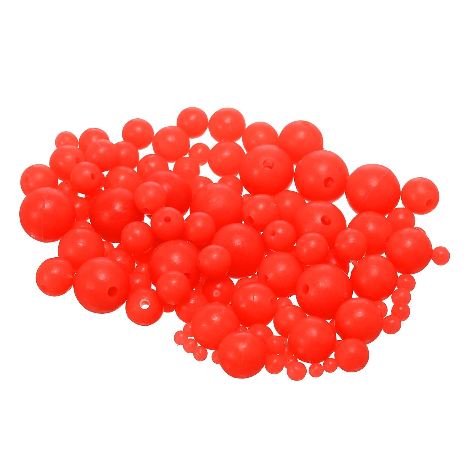 Fishing Beads Glow Hard Plastic Fish Rigs 3/4/5/6/7/8/10/12 mm (800 Pack, Red)