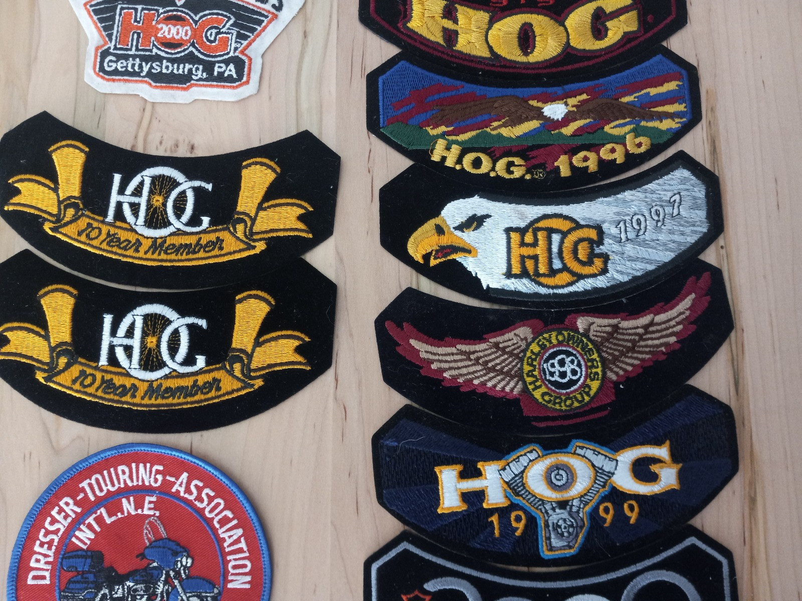 Harley Davidson HOG Harley Owners Group Patches set of 12