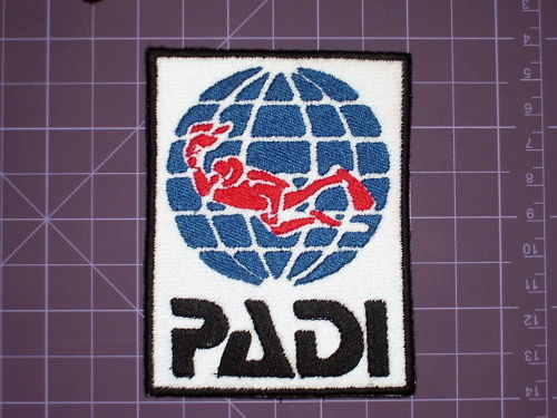 PADI  Embroidered  Patch, Scuba Diving,diver,badge,snorkel,open water