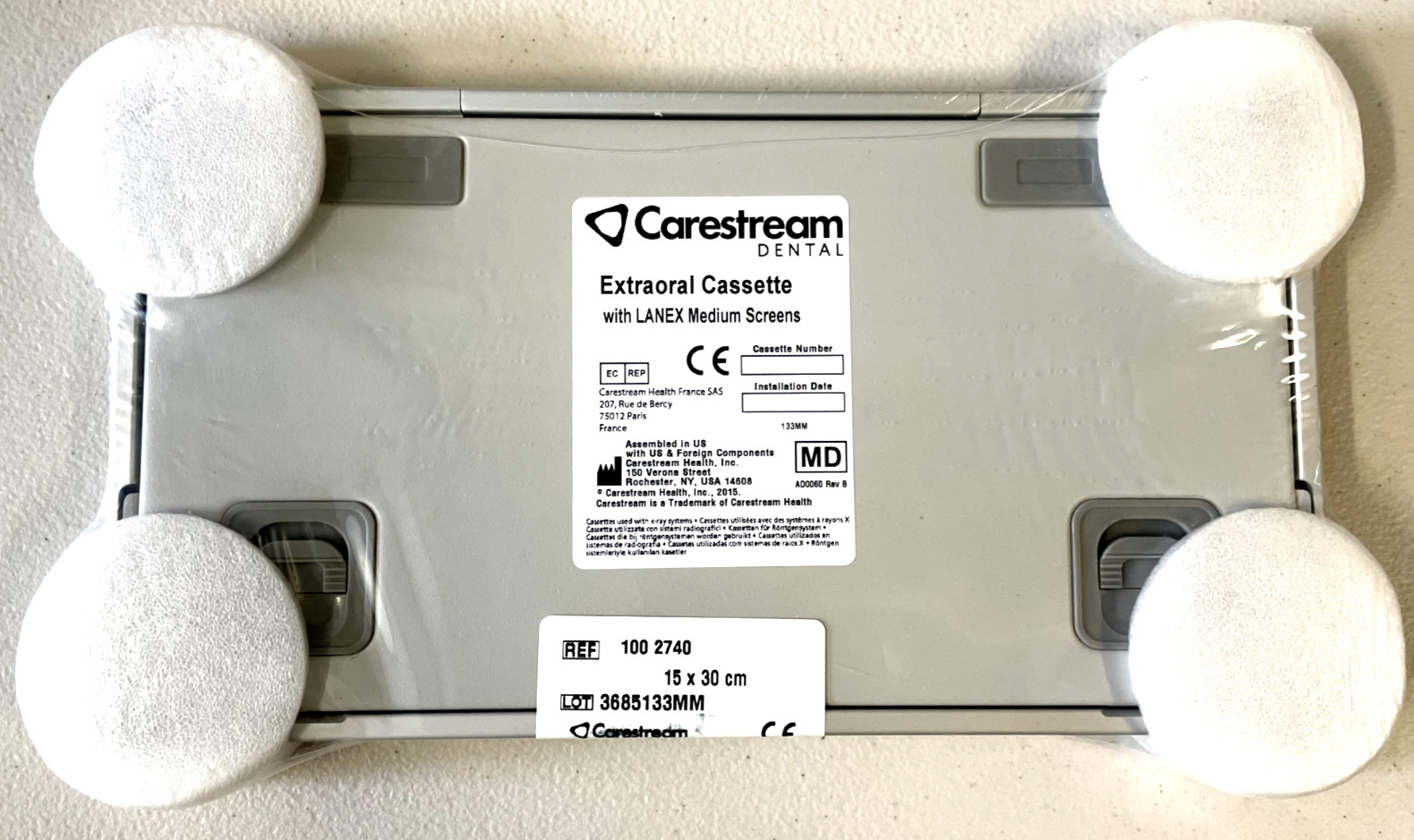 Carestream Dental Extraoral Cassette 1002740 100 2740 w/ Lanex Medium Screens