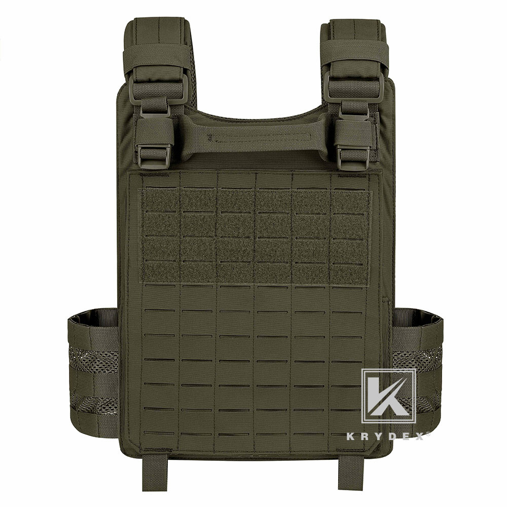 KRYDEX Tactical Plate Carrier Quick Release MOLLE Panel with Clip Ranger Green