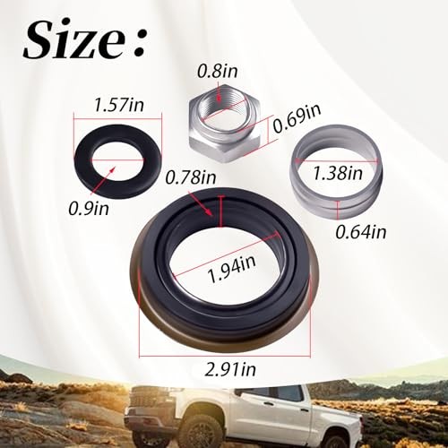 74020009 Front Axle Pinion Seal Kit Compatible with 2003-2017 Dodge Ram 2500