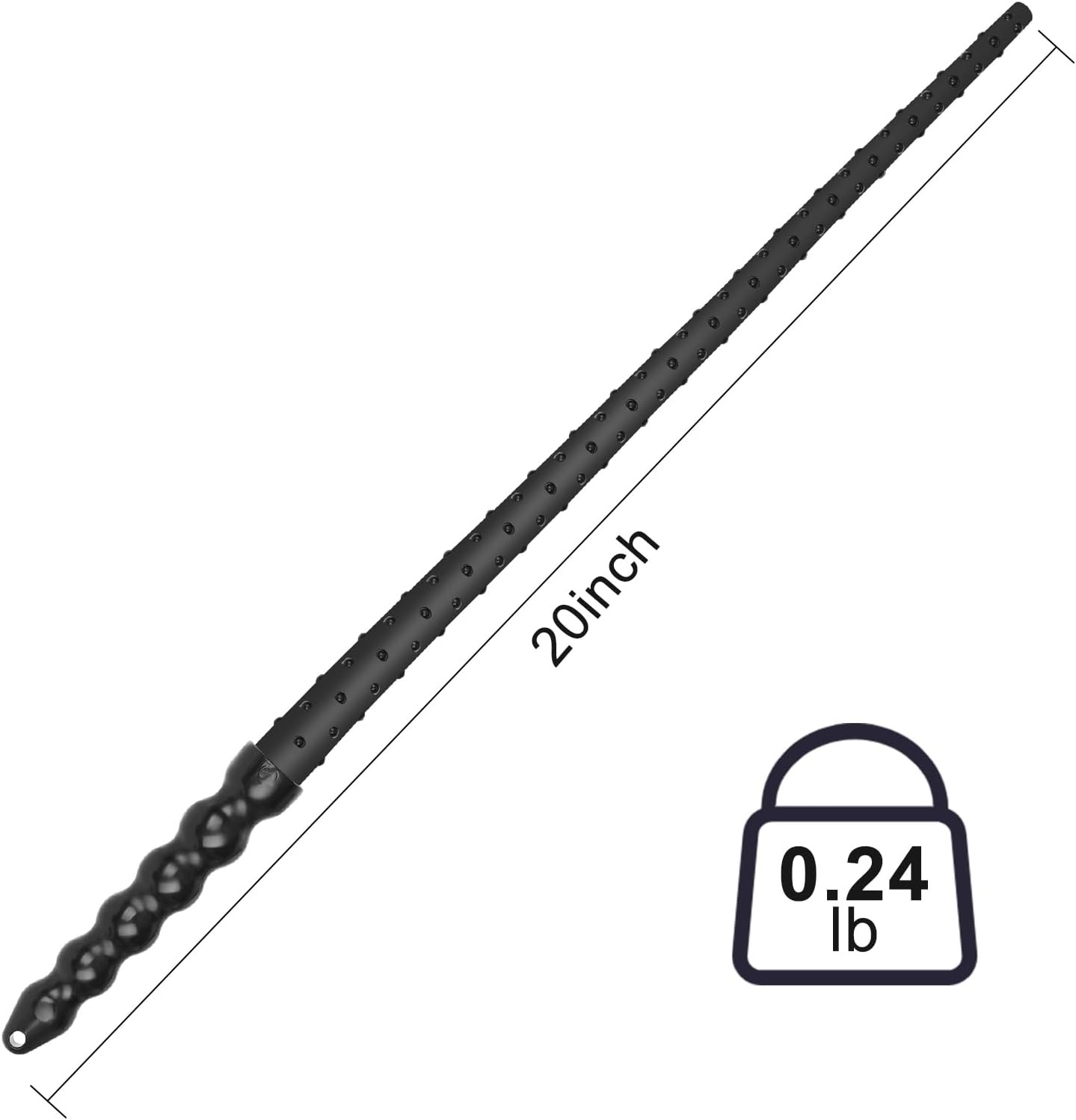 Rubber Whip Riding Crop Horse Whip for Equestrian Sports 20-Inch (E)