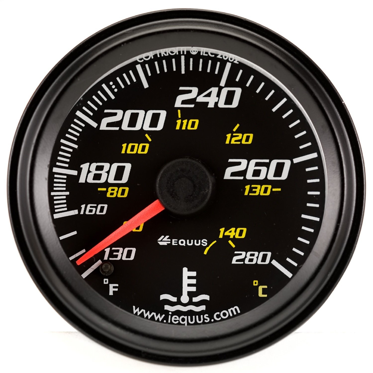 6242 2 Inch Mechanical Water Temperature Gauge Black Dial Face Auto Meter