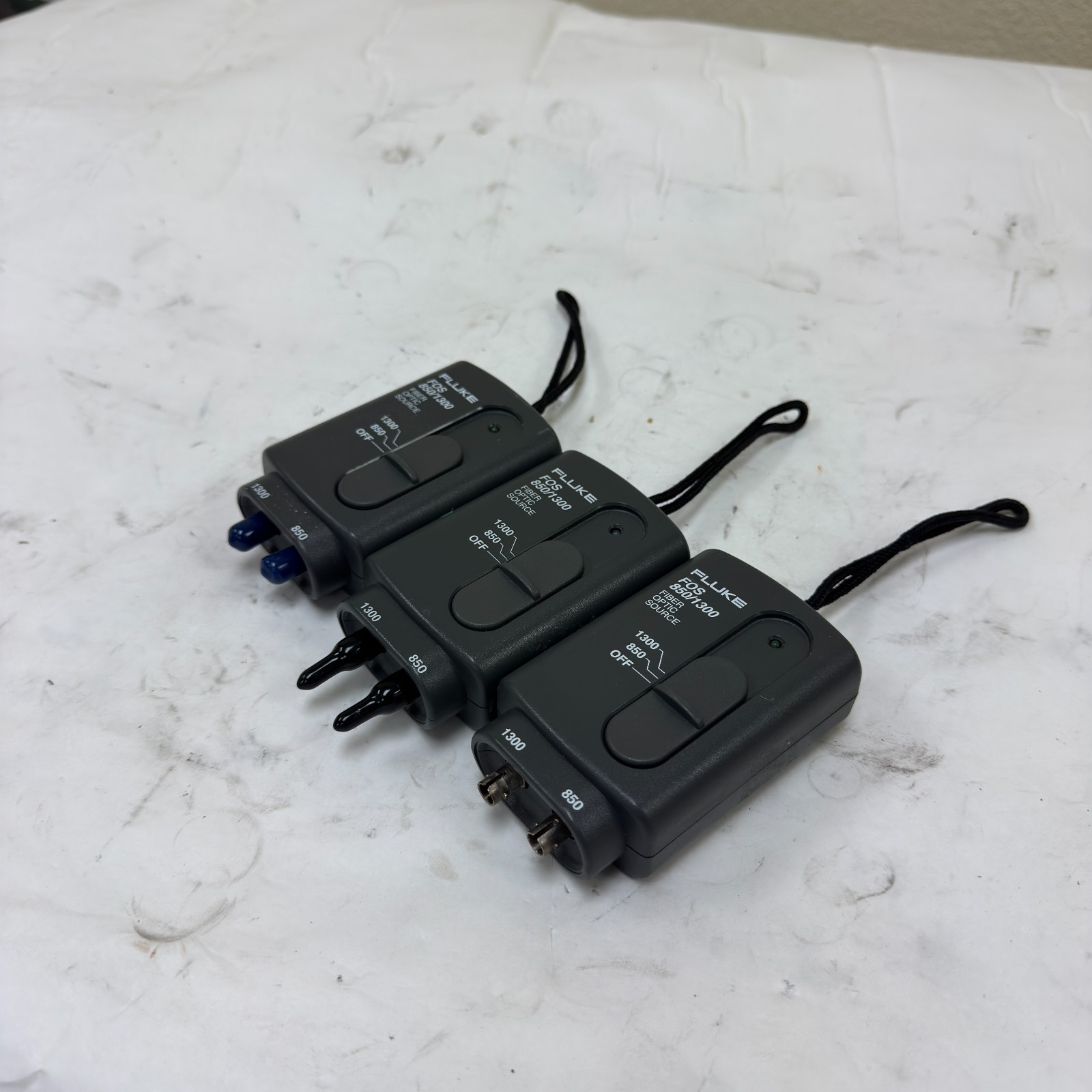 LOT OF 3 Fluke FC22 850/1300 Fiber Optic Light Source