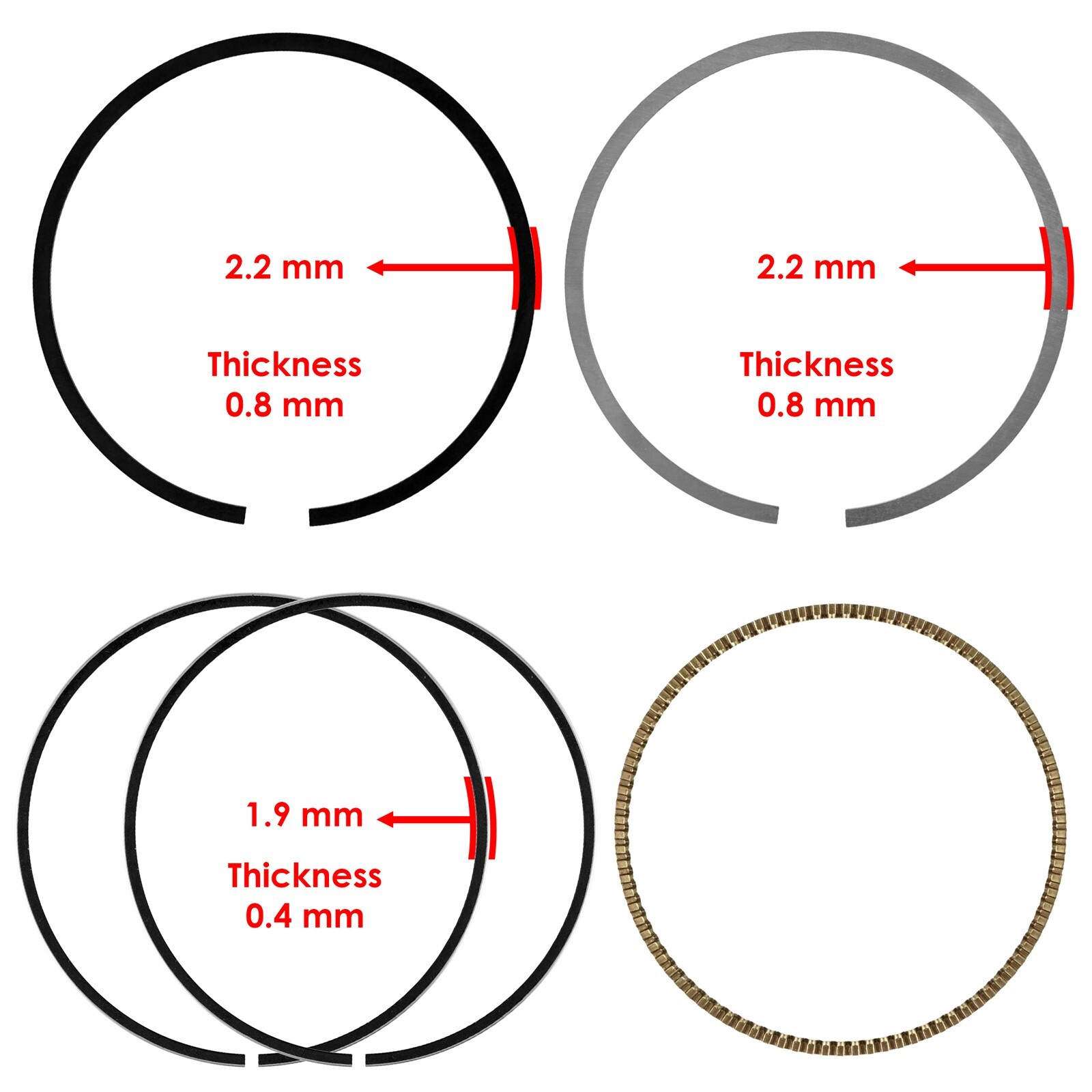Piston Ring Set For Honda CRF100F 2004-2013 Motorcycle NEW