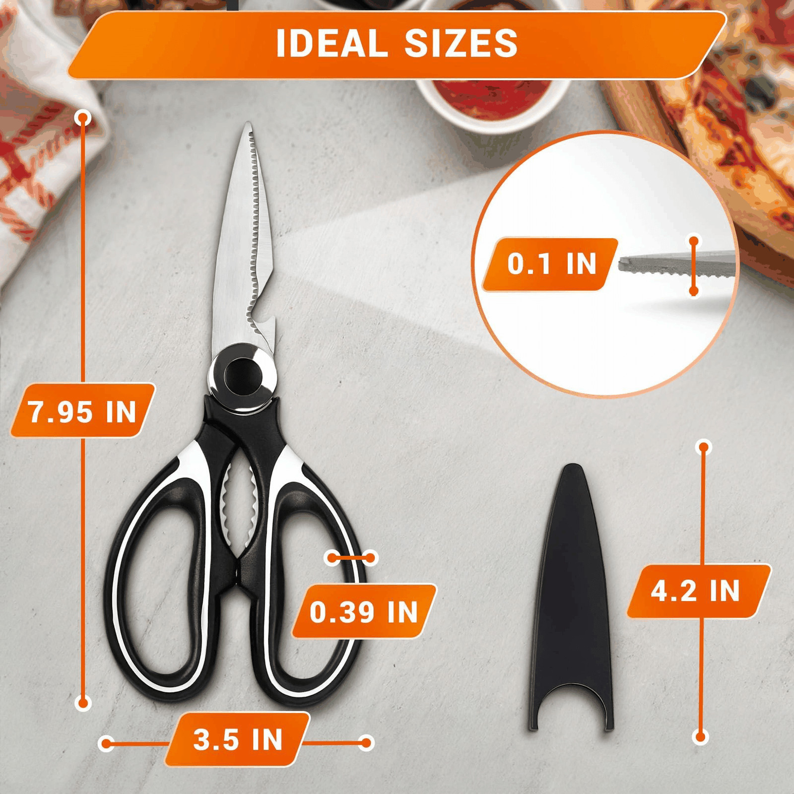Kitchen Scissors All Purpose Heavy Duty – Multifunctional Kitchen Shears for