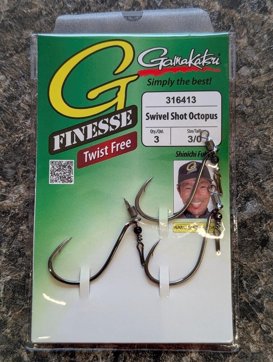 Gamakatsu G-Finesse Swivel Shot Octopus Hook - Size 3/0 - Pack of 3