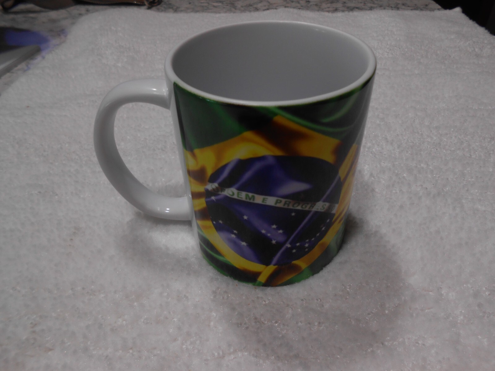 American, Brazil Flags Coffee Mug