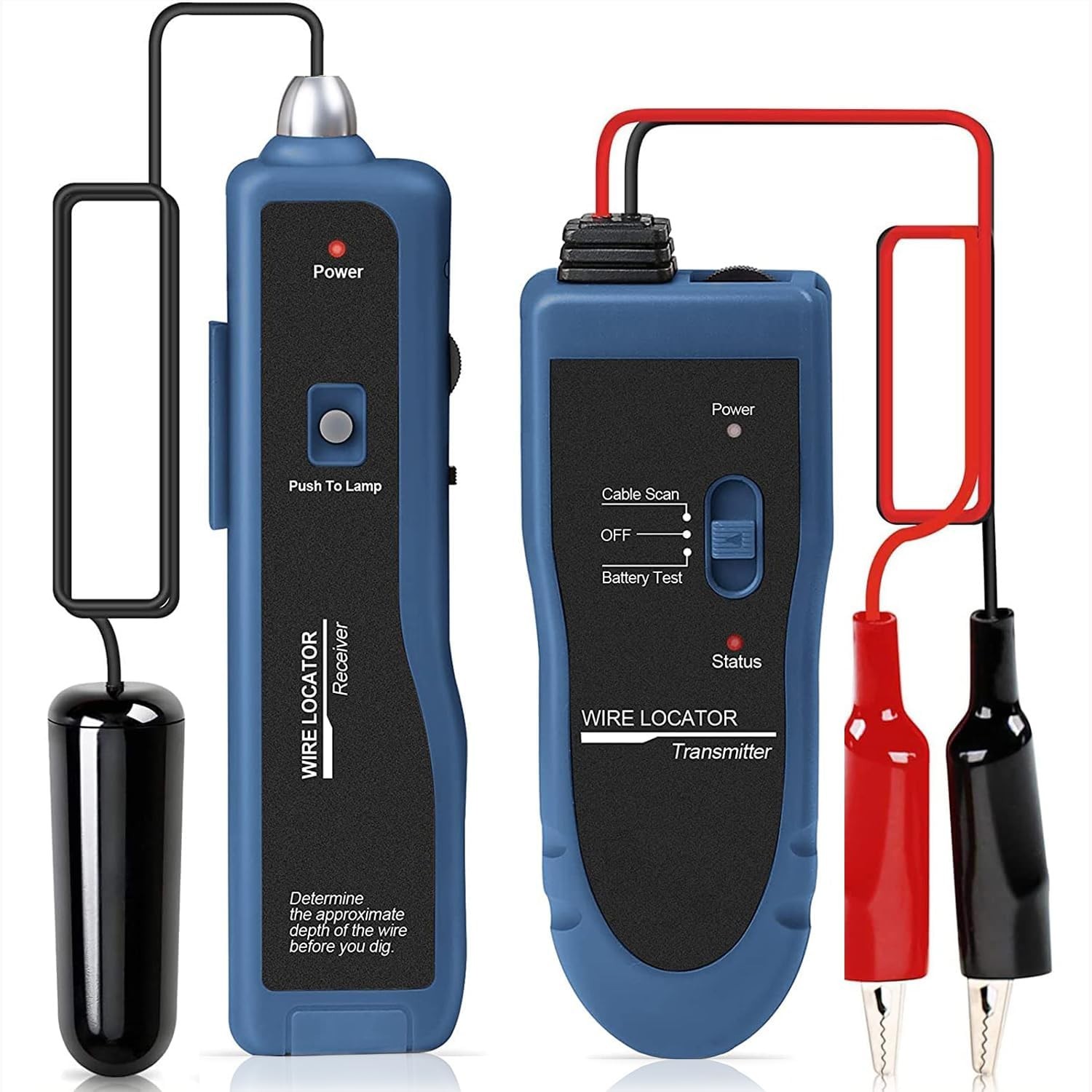 Advanced Underground Wire Locator with LED Flashlight for Precise Cable Tracking