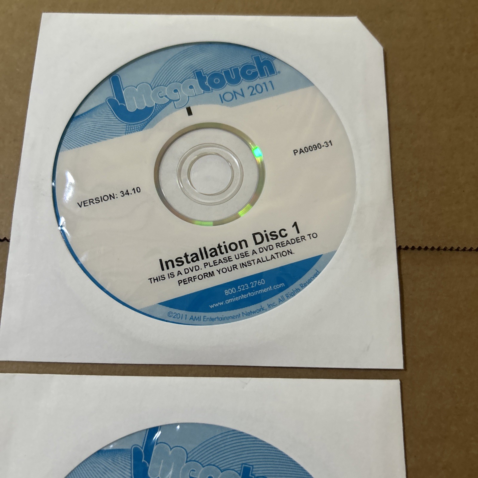 Cd Unopened Ion 2011 Installation Disc MERIT MEGATOUCH