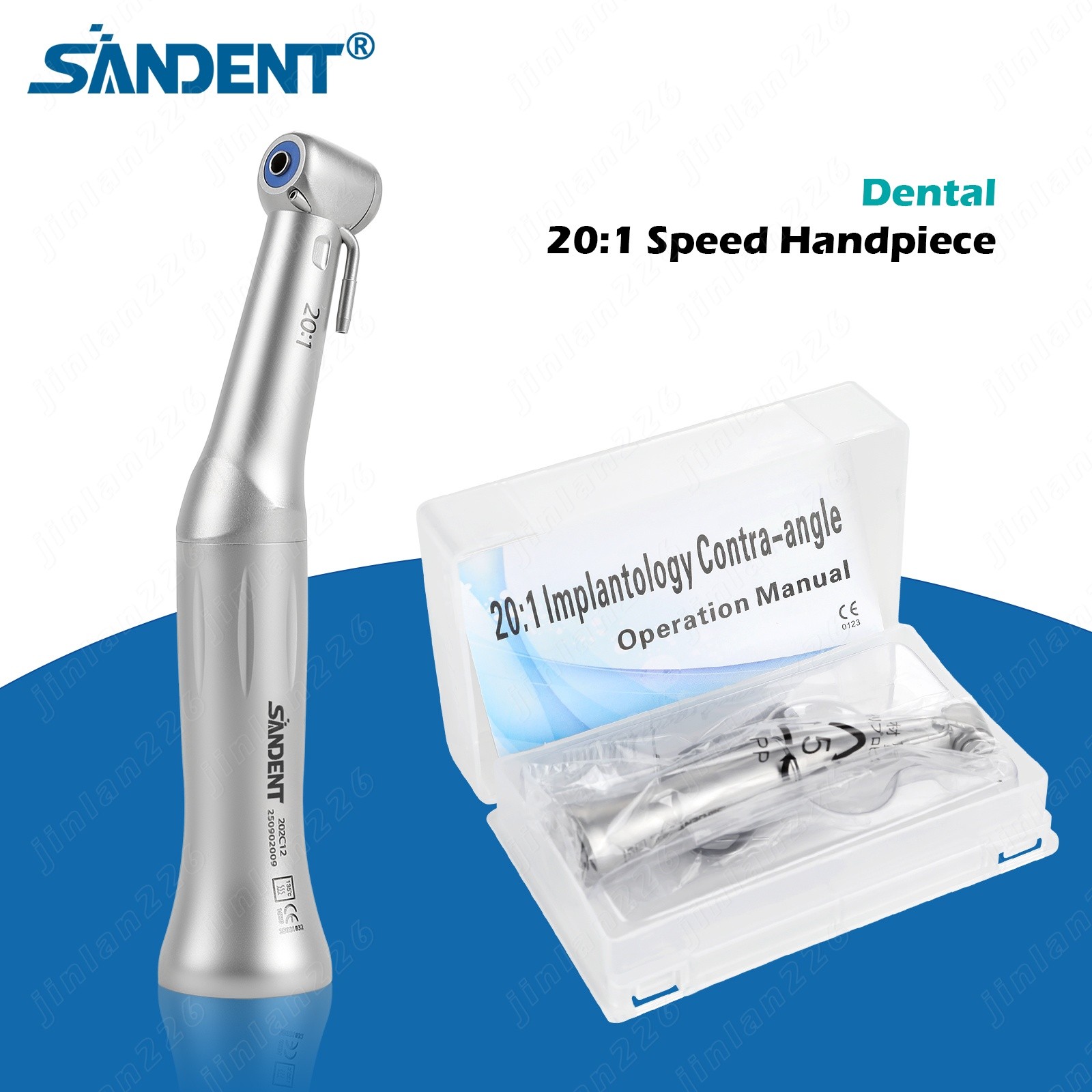 NSK Style Dental 20:1 Implant Contra Angle Handpiece Fit E-Type NSK Motor