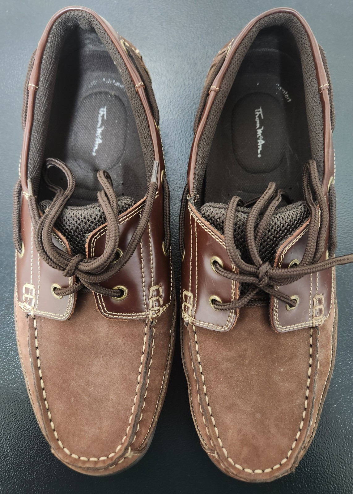 Rockport Men's Oxford Loafers Lace Up Brown Leather Size: 10 1/2 M