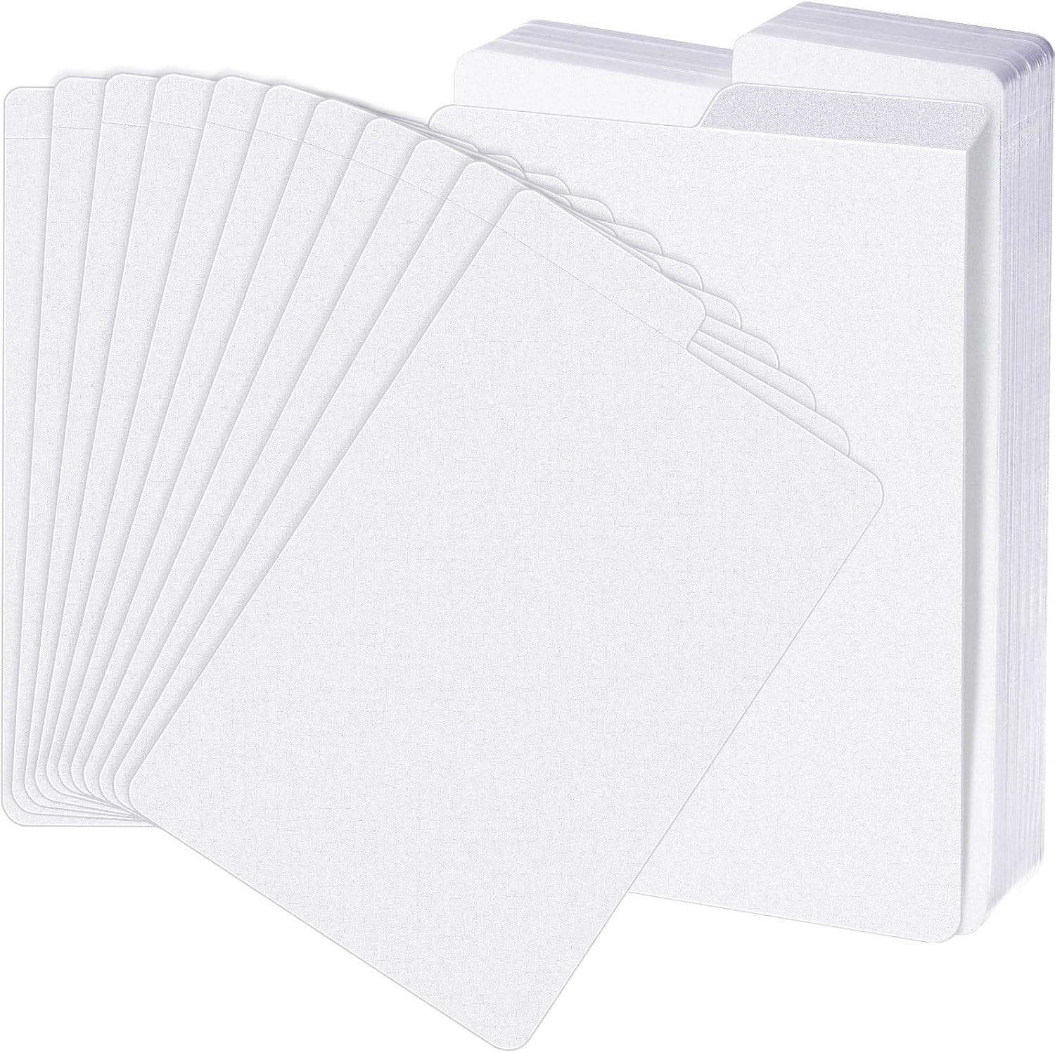 50 Pieces Comic Book Dividers with Tab with Tabs White Frosted Card Separator Pl