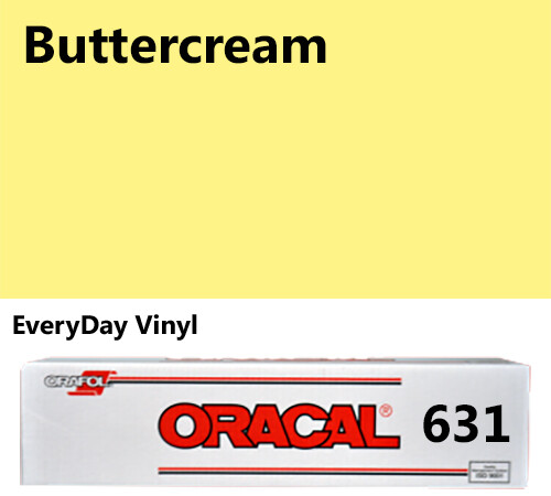 12"x5'- Buttercream Matte Oracal 631 Exhibition CAL Vinyl Roll Adhesive Vinyl